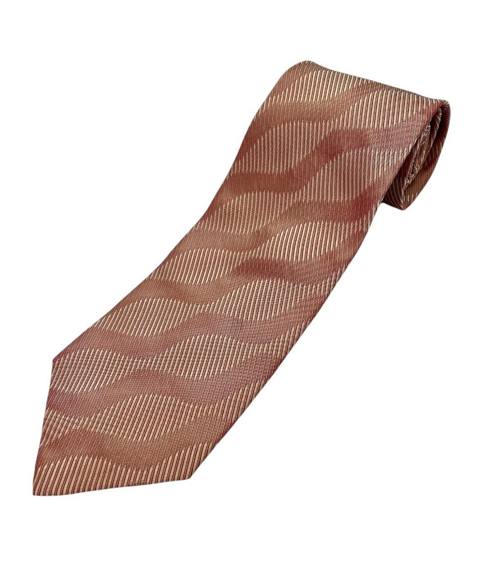 ELLE HOMME PARIS Vintage Tie Jacquard Wavy Bands with Micro-Ribbed Textures NWT